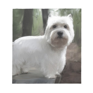 Bloco De Notas Montanhas Terrier branco ocidentais