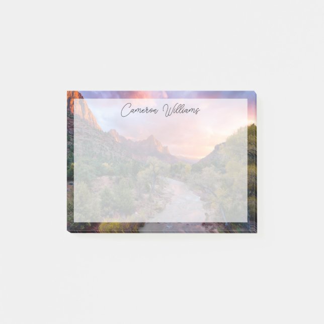 Bloco De Notas Montanhas | Watchman Zion Nathional Park Utah (Frente)