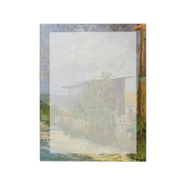 Bloco De Notas Montmartre Path com Sunflower por Van Gogh.