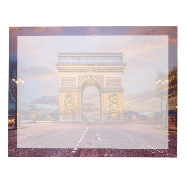 Bloco De Notas Monumentos | Arc de Triomphe, Paris, França (Frente)