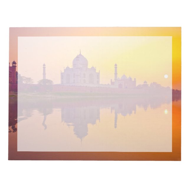 Bloco De Notas Monumentos | Taj Mahal à Sunset (Frente)
