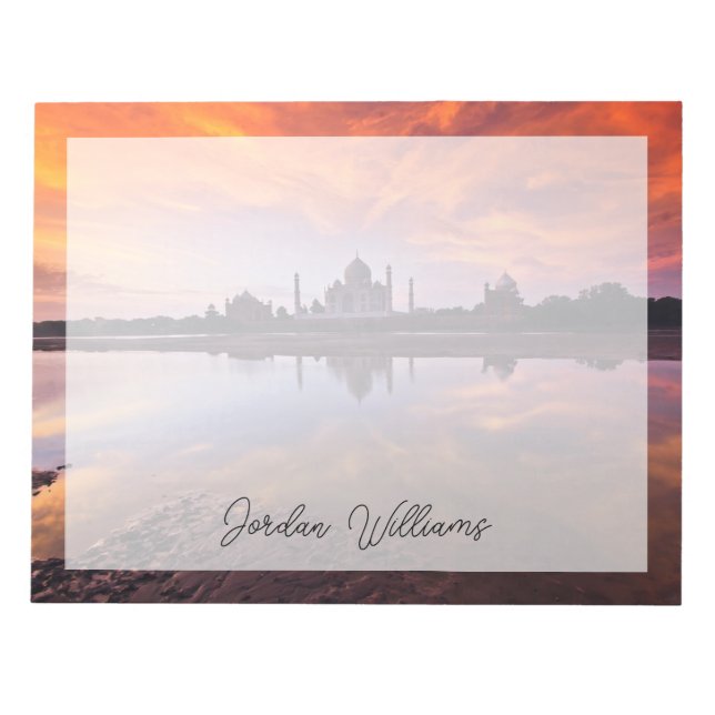Bloco De Notas Monumentos | Taj Mahal Sunset (Frente)