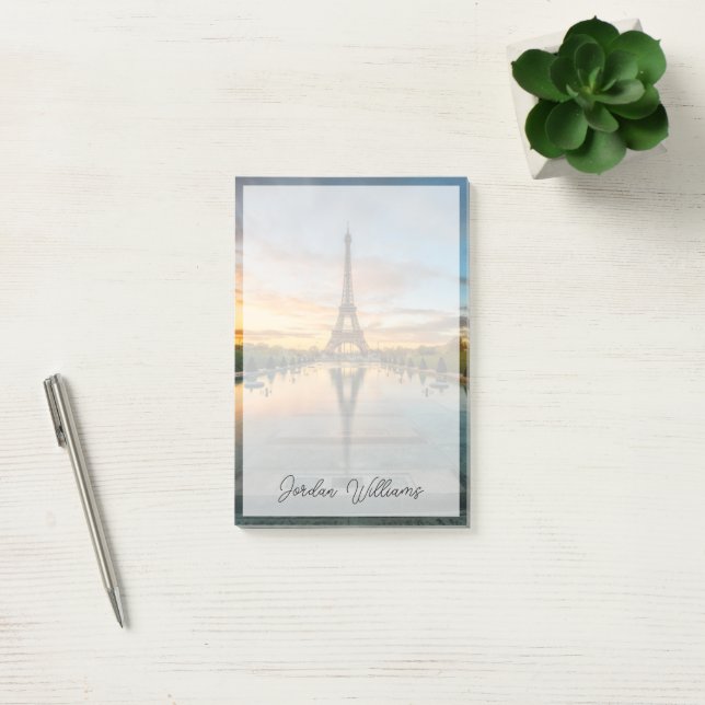 Bloco De Notas Monumentos | Torre Eiffel Sunrise (Escritótio)