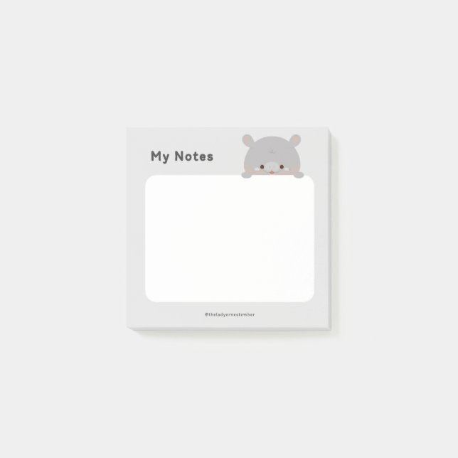 Bloco De Notas Moo Deng Pygmy Hippo (Frente)