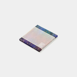 Bloco De Notas Moody Ombre   Monograma Psicodélico Grunge Stardu