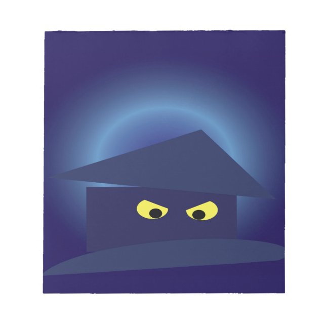 Bloco De Notas Moon Silver House Assustadora (Frente)