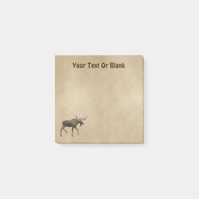 Bloco De Notas Moose Bull Em Papel Antigo (Frente)