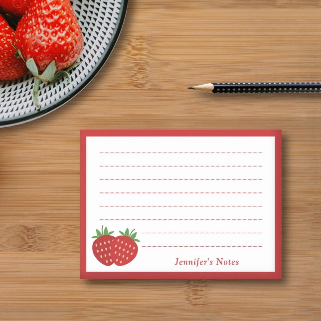 Bloco De Notas Morango (Strawberry Post-it Notes)