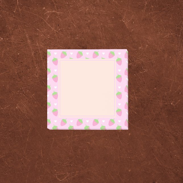 Bloco De Notas Morangos Rosa rosados clássicos (Criador carregado)