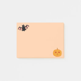 Bloco De Notas Morcego e Abóbora de Halloween