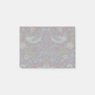 Bloco De Notas Morris Red Background Strawberry Thief Patterno