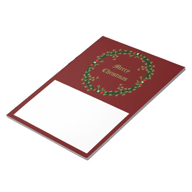 Bloco De Notas Morte de Natal Gótica Personalizada (Inclinado)