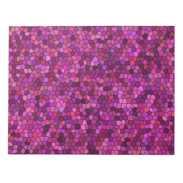 Bloco De Notas Mosaico Roxo Rosa  (Frente)