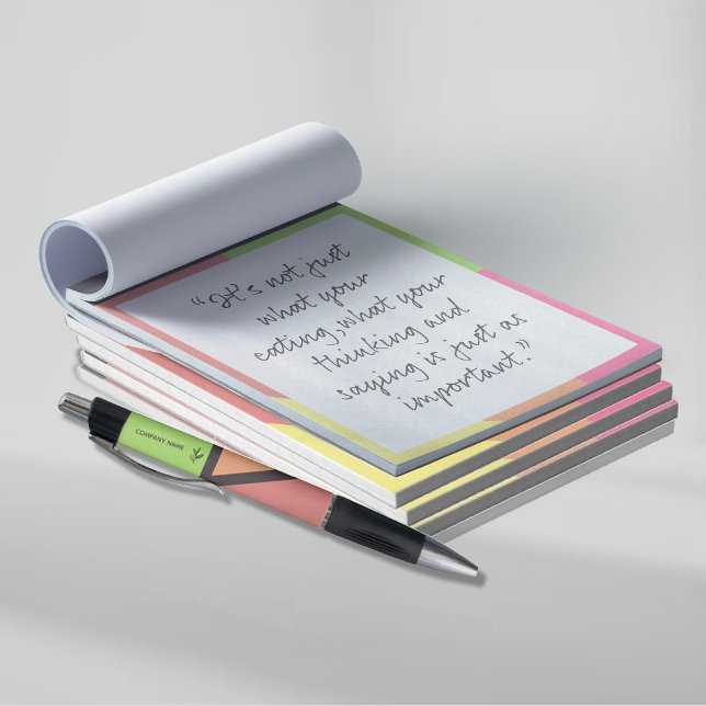 Bloco De Notas Mosteiro de Nutrição (It's not just what you're eating, what you're thinking and saying is just as important. )