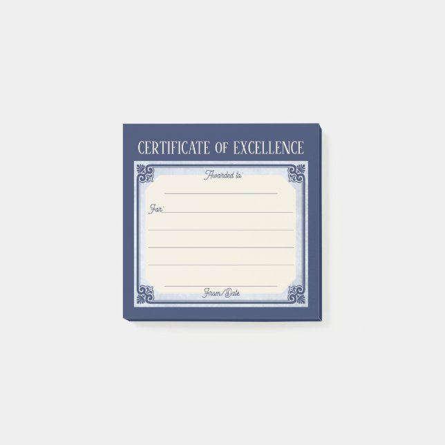 Bloco De Notas Mostre elogios aos obrigados de excelência (Frente)