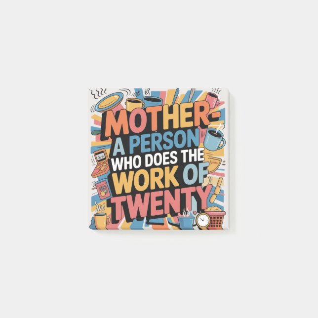 Bloco De Notas Mother - A Person Who Does The Work Of Twenty (Frente)