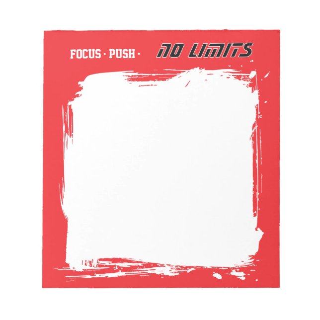 Bloco De Notas Motivational Fitness Red (Frente)