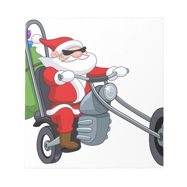 Bloco De Notas motociclista santa claus (Frente)