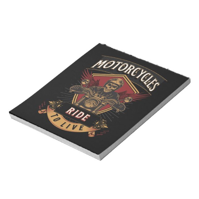 Bloco De Notas Motociclos De Carro, Viagem Ao Vivo (Invertido)