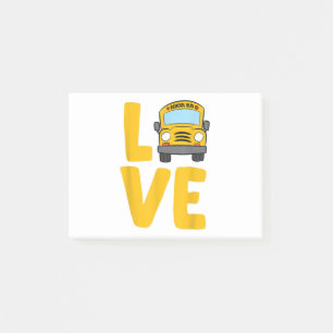 Bloco De Notas Motorista de ônibus escolar do Love School Bus