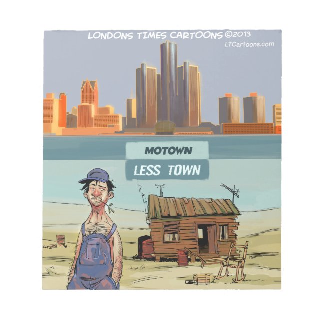Bloco De Notas Motown MenosTown Engraçado (Frente)