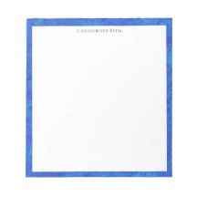 Mottled Cobalt Blue Border Canvas Look