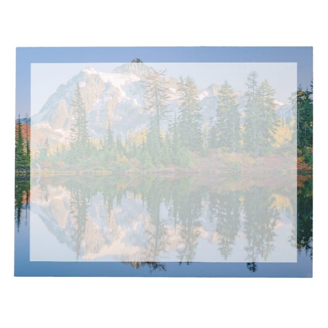 Bloco De Notas Mount Shuksan mirrored in Reflection Lake (Frente)