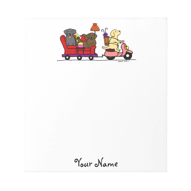 Bloco De Notas Movendo Labradores (Frente)