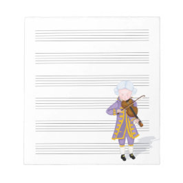 Bloco De Notas Mozart Reproduzindo O Papel Manuscrito De Música V