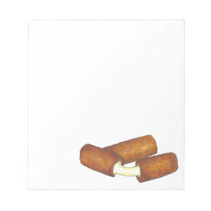 Bloco De Notas Mozzarella Cheese Sticks Junk Comida Foodie Gift