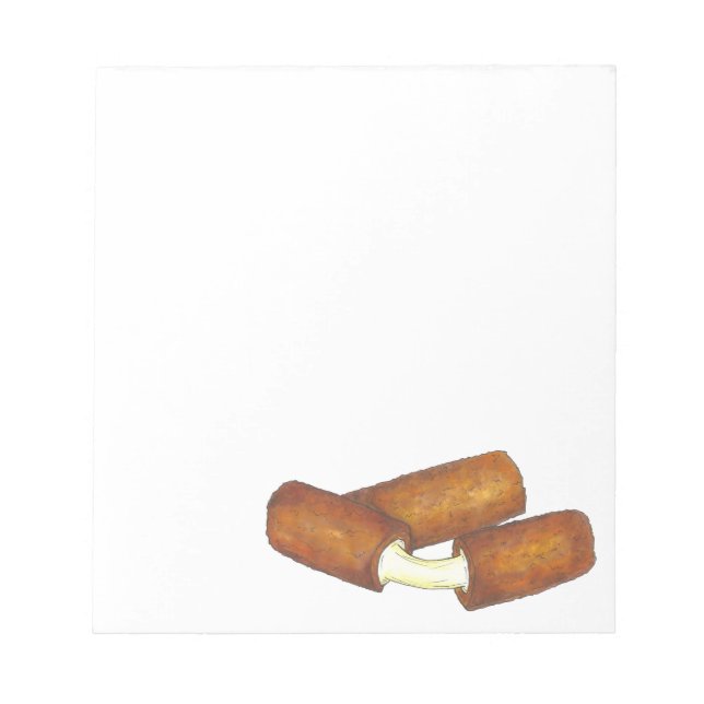 Bloco De Notas Mozzarella Cheese Sticks Junk Comida Foodie Gift (Frente)