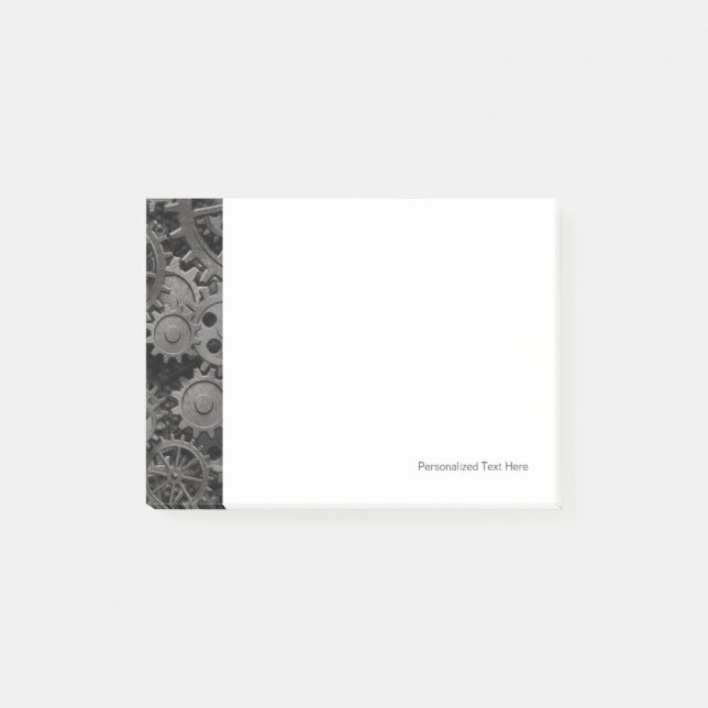 Bloco De Notas Muitas engrenagens do metal ou peças oxidadas (Frente)