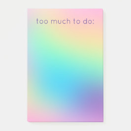 Bloco De Notas "Muito Para Fazer" Pastel Rainbow Gradient