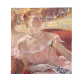 Bloco De Notas Mulher Americana com Colar Pérola e Vestido Rosa