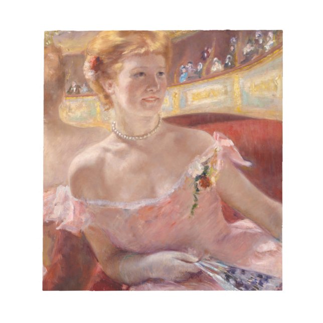 Bloco De Notas Mulher Americana com Colar Pérola e Vestido Rosa (Frente)