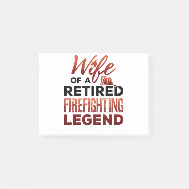 Bloco De Notas Mulher de uma lenda de combate a incêndios aposent (Frente)