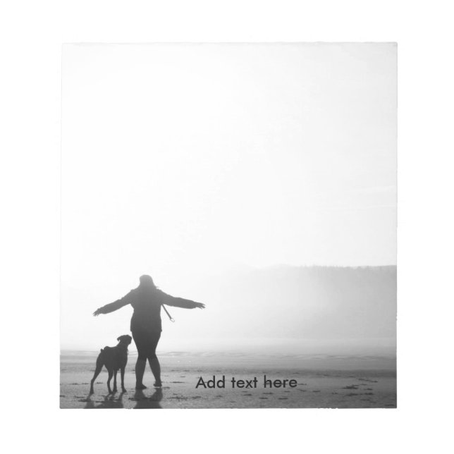 Bloco De Notas Mulher e Cachorro - Os únicos no mundo (Frente)