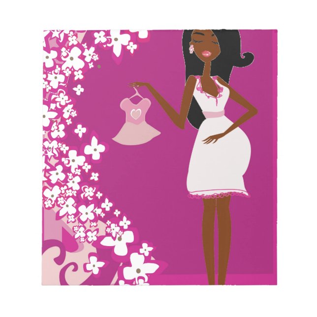 Bloco De Notas mulher grávida negra (Frente)