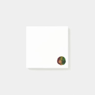 Bloco De Notas Mulher negra rasta afro vermelho amarelo verde