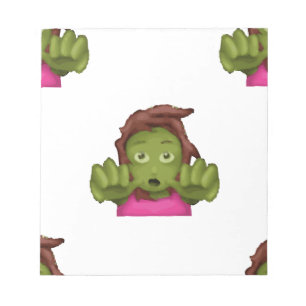 Bloco De Notas mulher zombie emoji