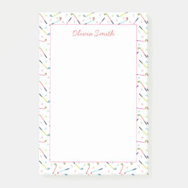 Bloco De Notas Mulheres com Padrão de Golfe Personalizado