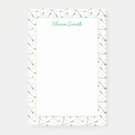 Bloco De Notas Mulheres com Padrão de Golfe Personalizado