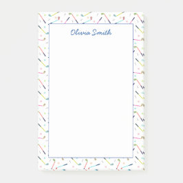 Bloco De Notas Mulheres com Padrão de Golfe Personalizado