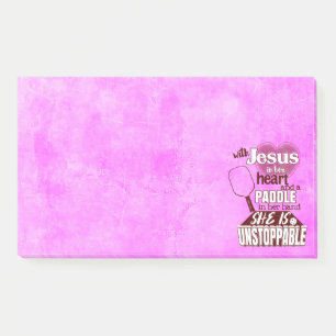 Bloco De Notas Mulheres Pickleball Paddle e Jesus