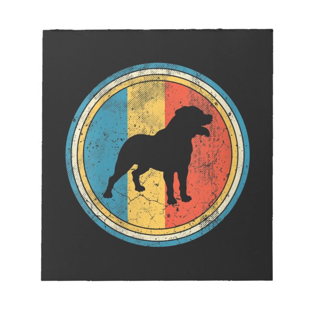 Bloco De Notas Mulheres Rottweiler Cachorro Incomodado (Frente)