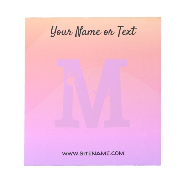 Bloco de Notas Multicolorido Personalizado (Frente)