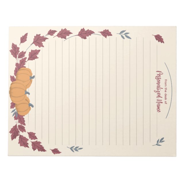 Bloco De Notas Murmurios De Outono Lined (Frente)