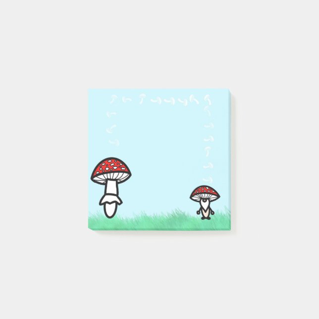 Bloco De Notas Mushroom Gnome with Mushroom Post It Notes (Frente)
