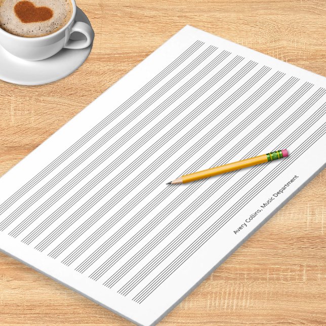 Bloco De Notas Music Manuscript Paper 12 Landscape Format (A tear-off pad of music manuscript paper)