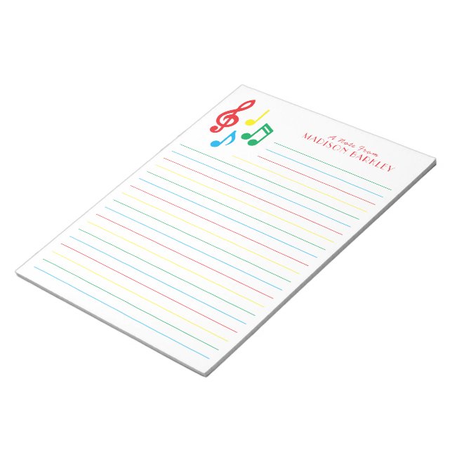 Bloco De Notas Music Note Musician Teacher (Inclinado)